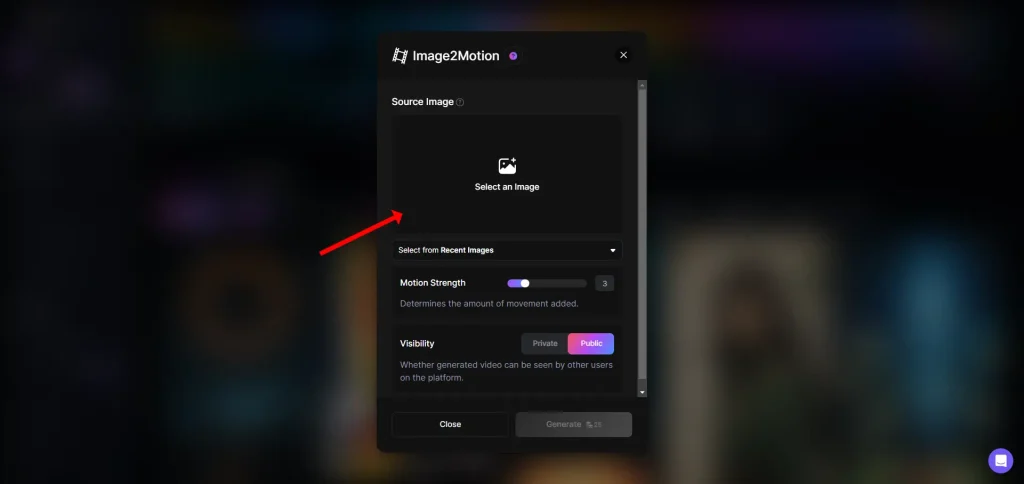 לוחצים על Select an Image